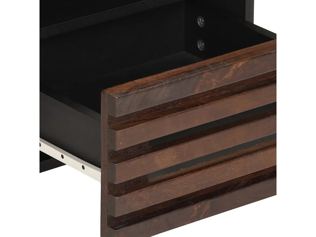 Mesita de noche | Mesilla de noche de madera maciza de mango 40x34x46 cm