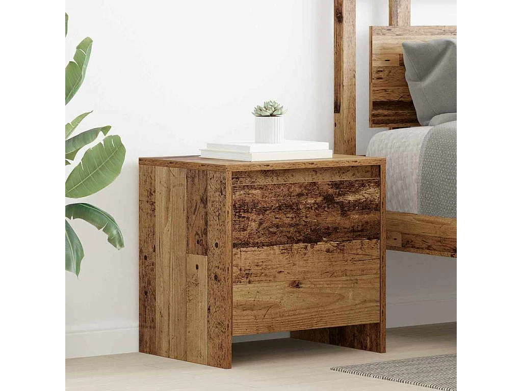 Nachttisch-Beistelltisch Altholz 45 x 34 x 44,5 cm Holzwerkstoff SHL48200