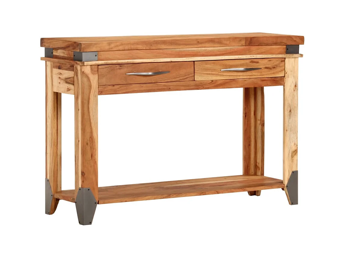 Mesa consola | Mesa auxiliar de madera maciza de acacia 110x34x74 cm