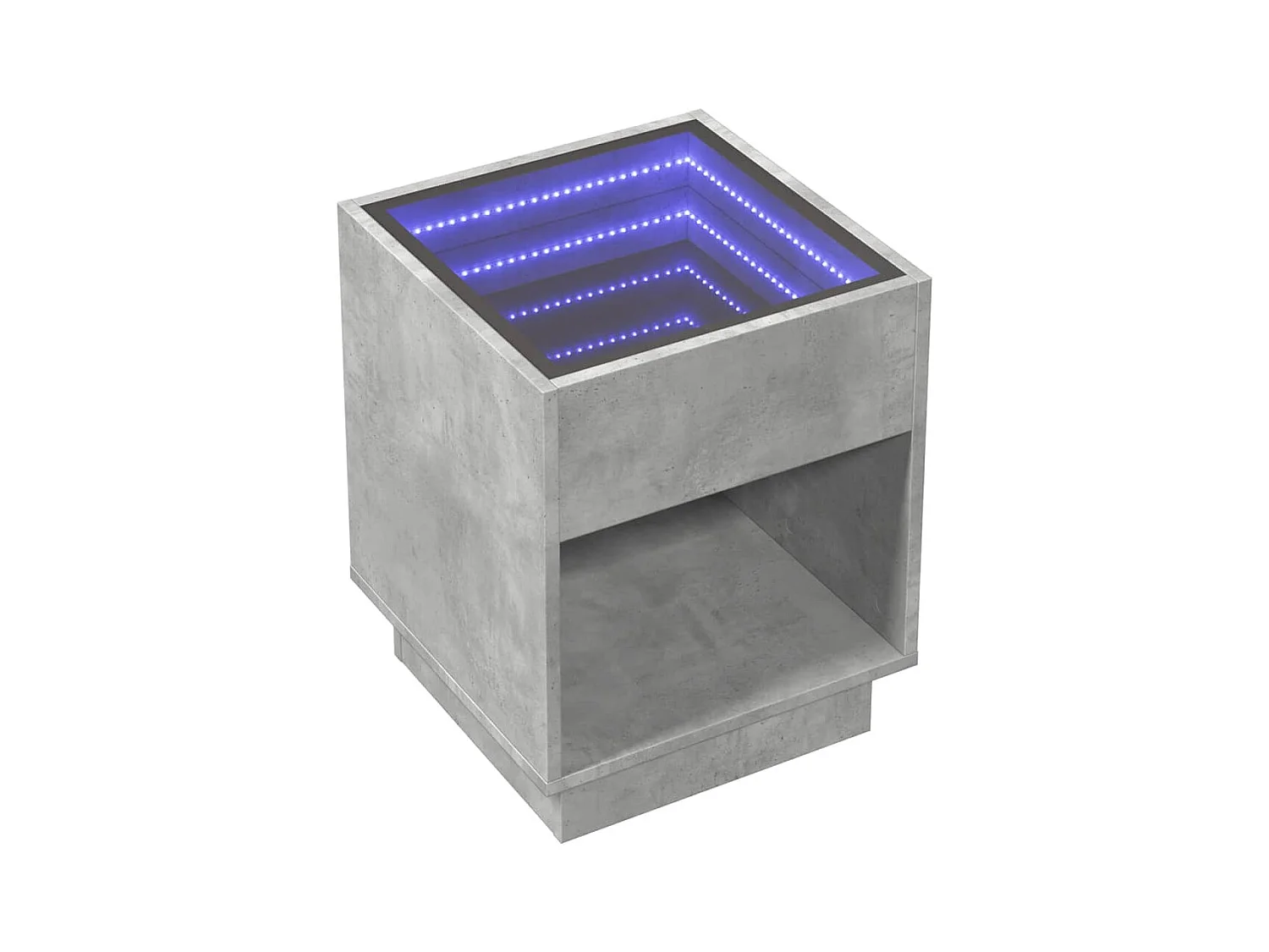 Mesita de noche | Mesilla de noche con Infinity LED gris hormigón 40x40x50 cm