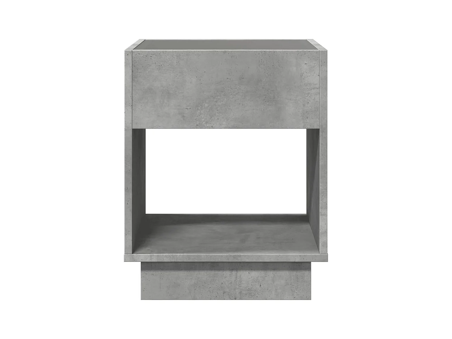 Mesita de noche | Mesilla de noche con Infinity LED gris hormigón 40x40x50 cm