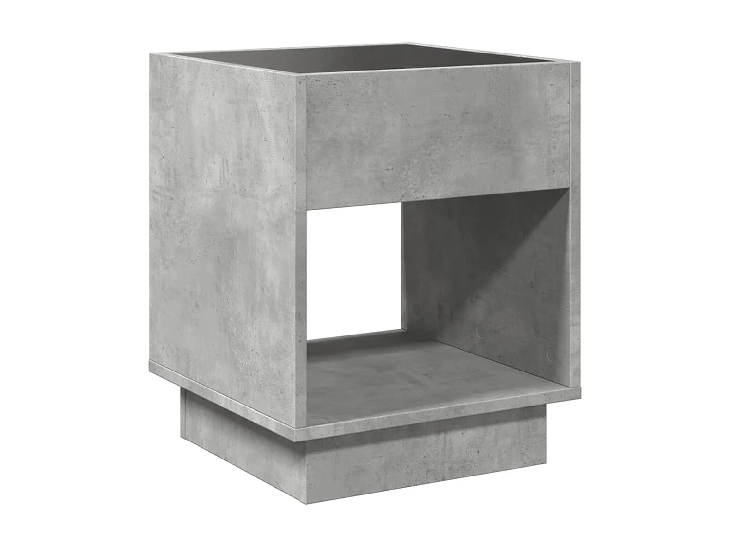 Mesita de noche | Mesilla de noche con Infinity LED gris hormigón 40x40x50 cm