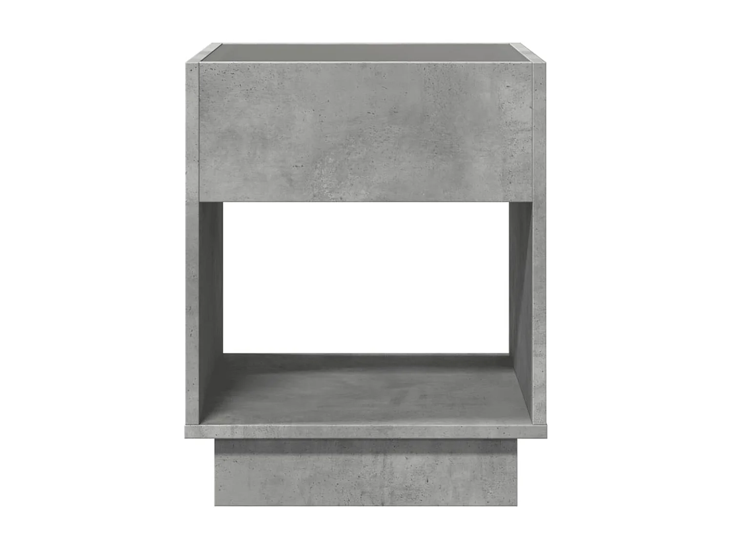 Nachttisch-Beistelltisch mit Infinity-LED Betongrau 40x40x50 cm SHL4399