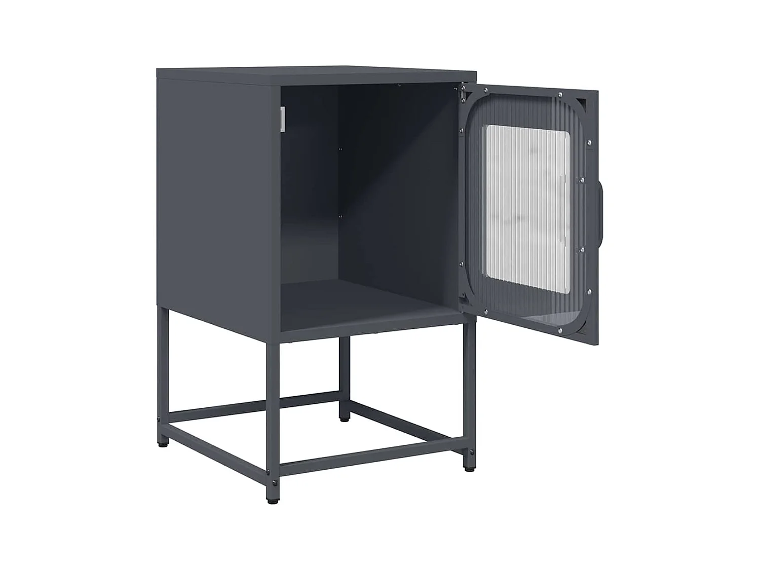 Table de chevet Étroite-Table d'appoint anthracite 36x39x60,5 cm acier laminé à froid