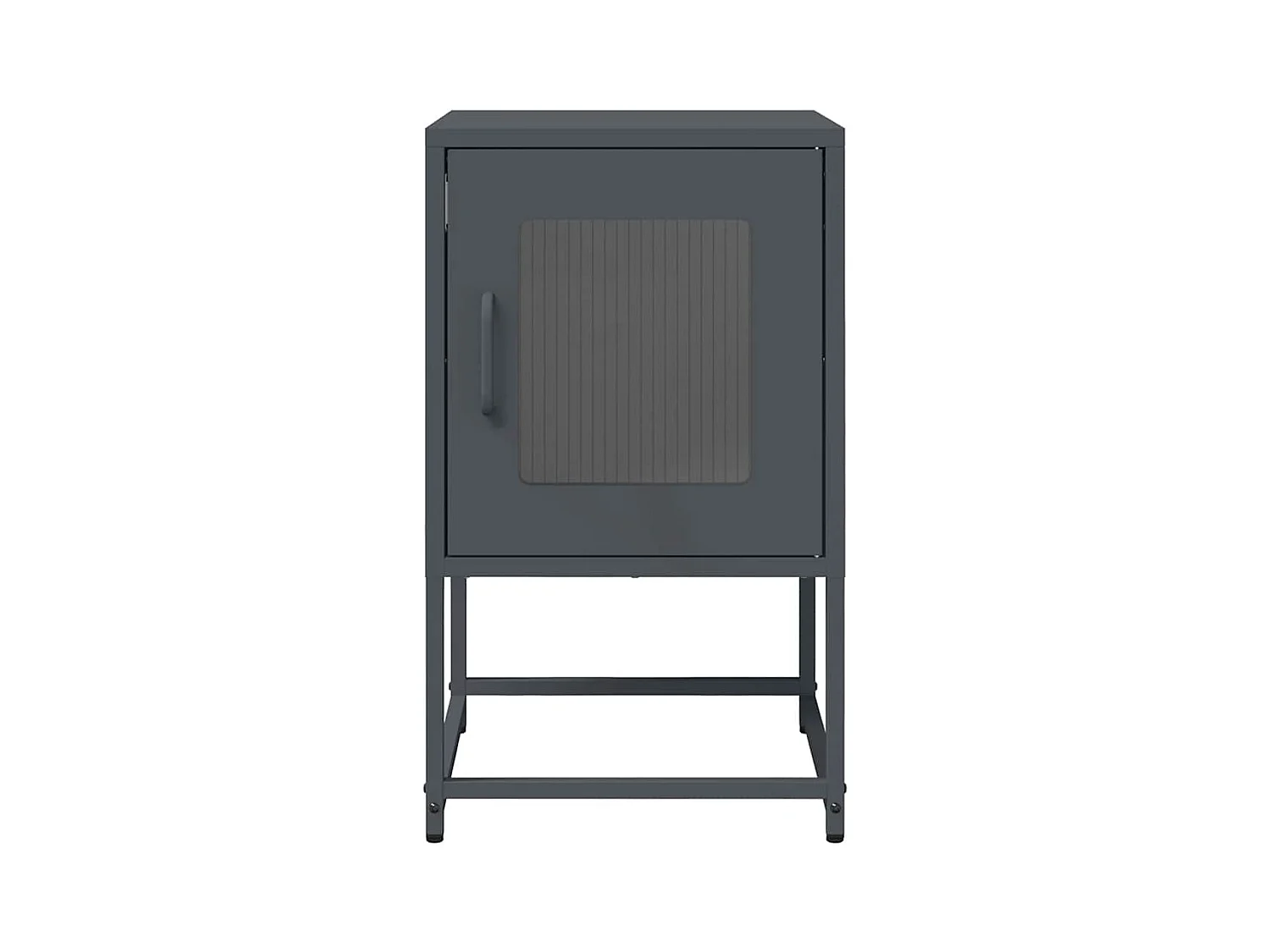 Table de chevet Étroite-Table d'appoint anthracite 36x39x60,5 cm acier laminé à froid