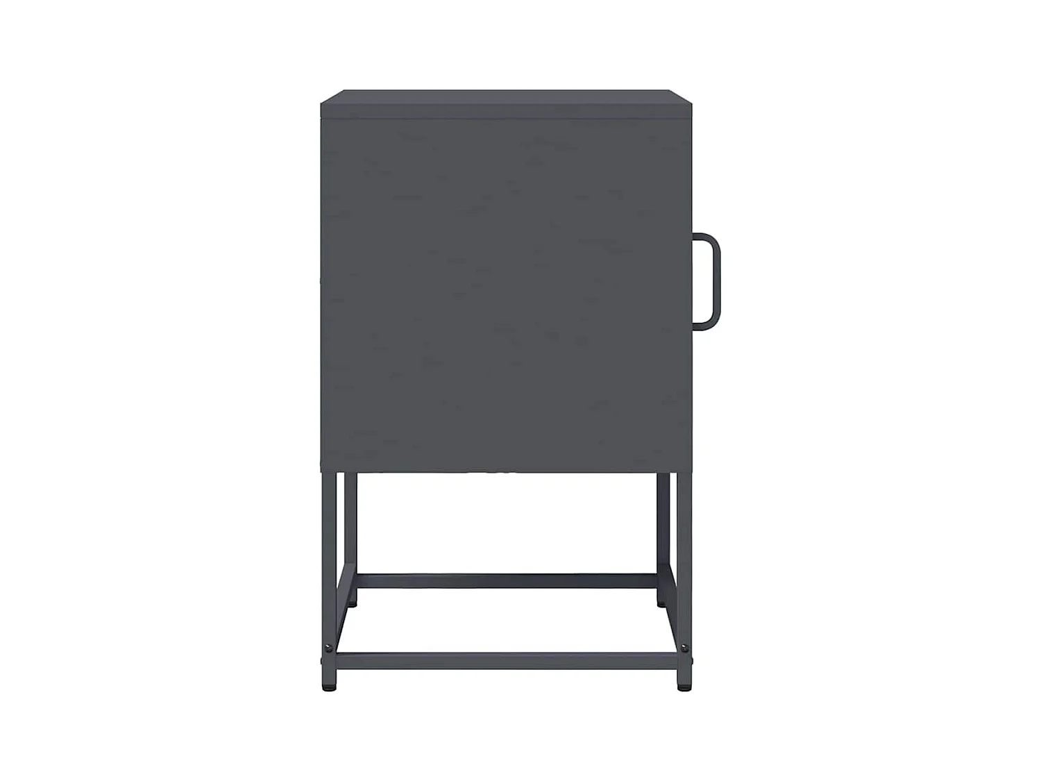 Table de chevet Étroite-Table d'appoint anthracite 36x39x60,5 cm acier laminé à froid