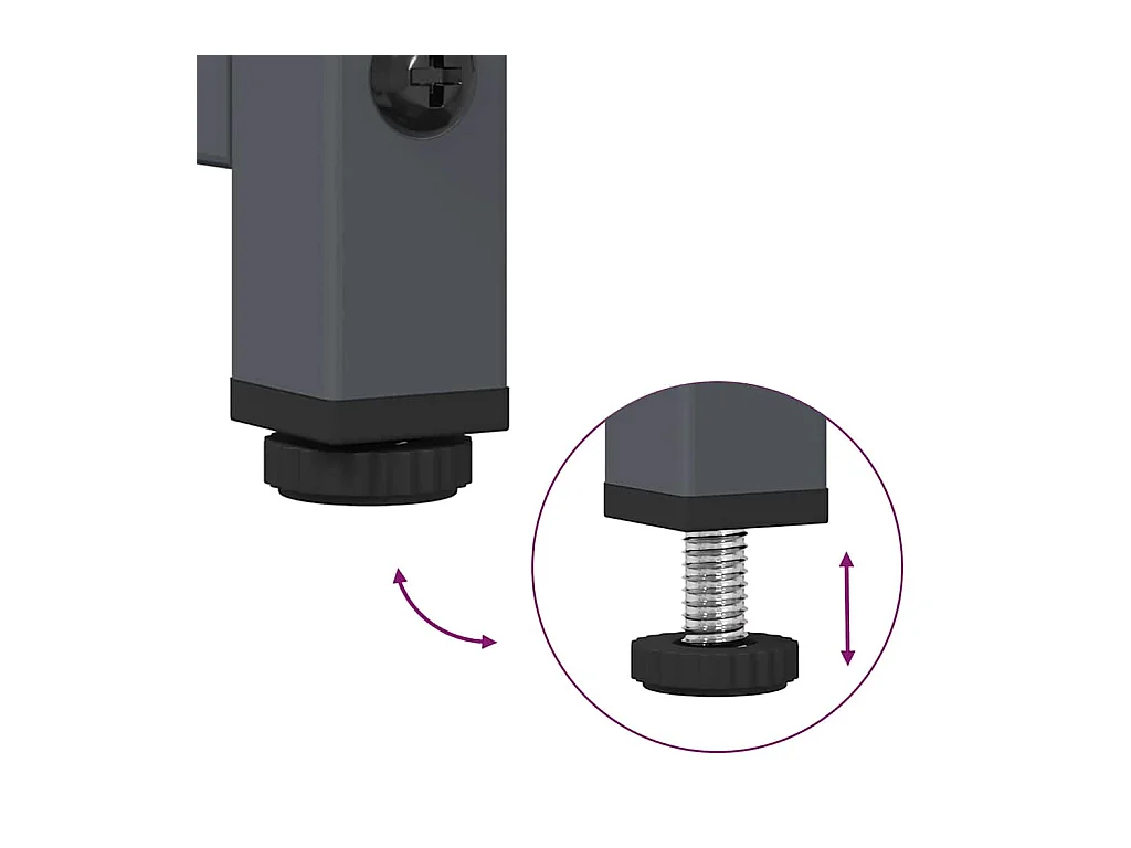 Table de chevet Étroite-Table d'appoint anthracite 36x39x60,5 cm acier laminé à froid