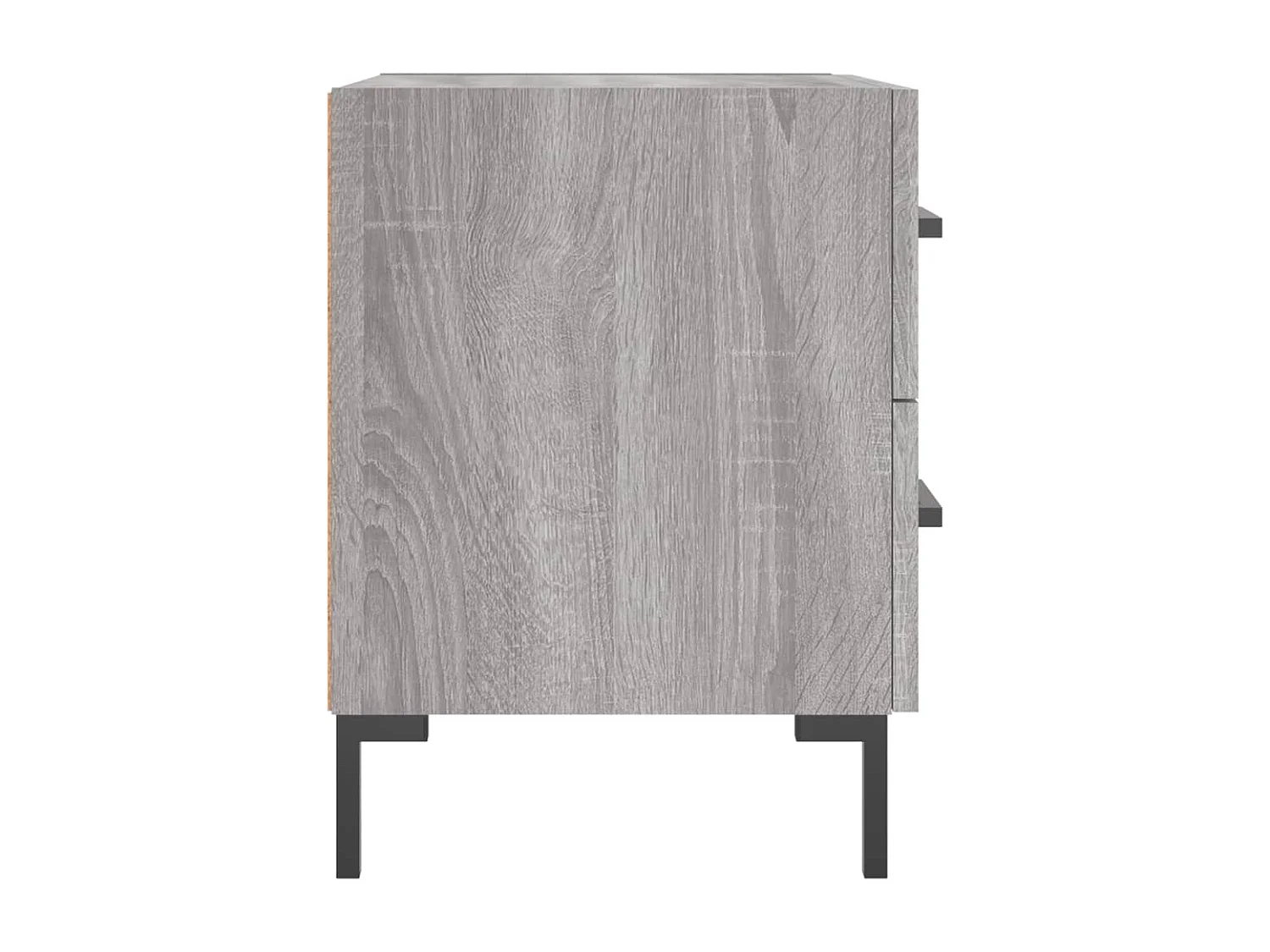 Nachtkastje Set van 2 | Bijzettafel Modern 40x35x47,5 cm bewerkt hout grijs sonoma eiken