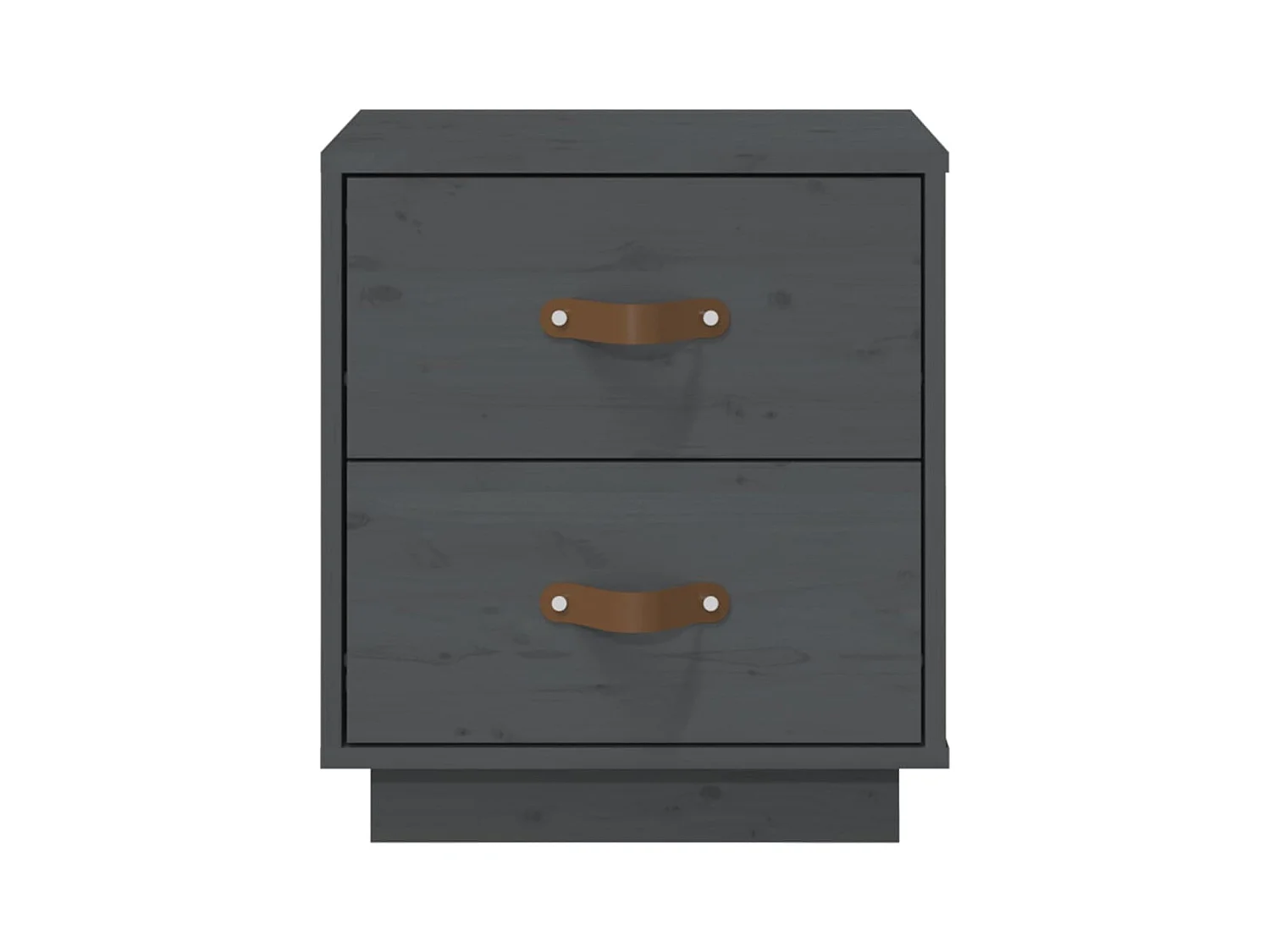 Mesita de noche | Mesilla de noche madera maciza de pino gris 40x34x45 cm