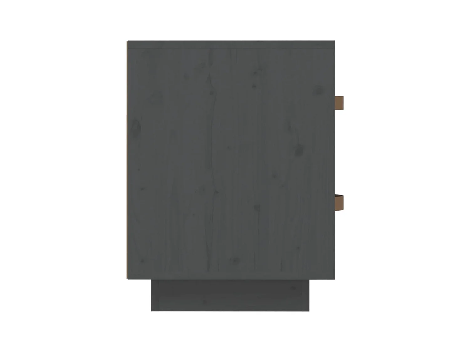 Mesita de noche | Mesilla de noche madera maciza de pino gris 40x34x45 cm