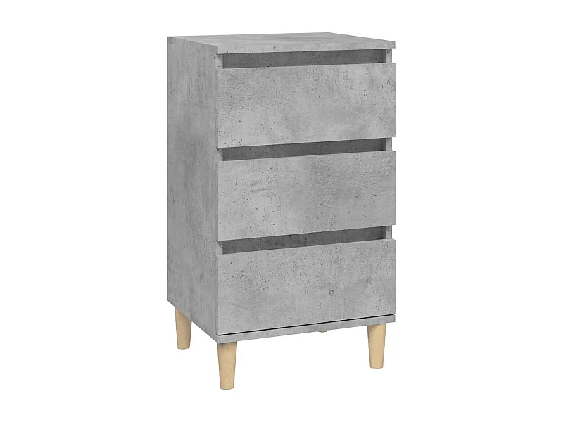 Table de chevet-Table de nuit gris béton 40x35x70 cm bois d'ingénierie