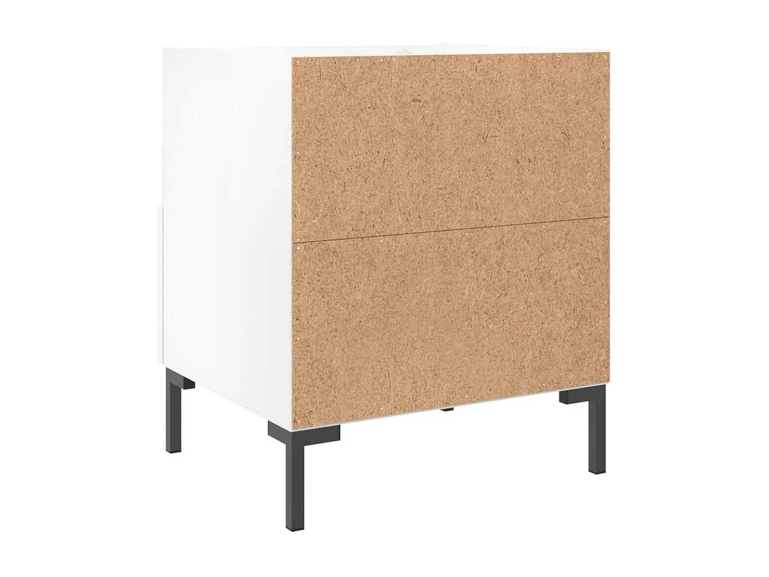 Mesita de noche | Mesilla de noche 2 uds madera ingeniería blanco brillo 40x35x47,5cm