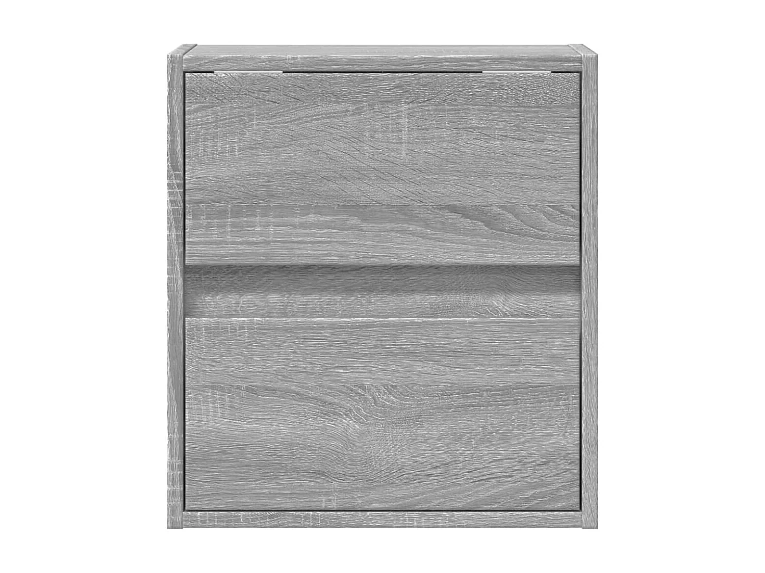 Mesitas de noche | Mesilla de noche de pared con luces LED 2 unidades gris Sonoma