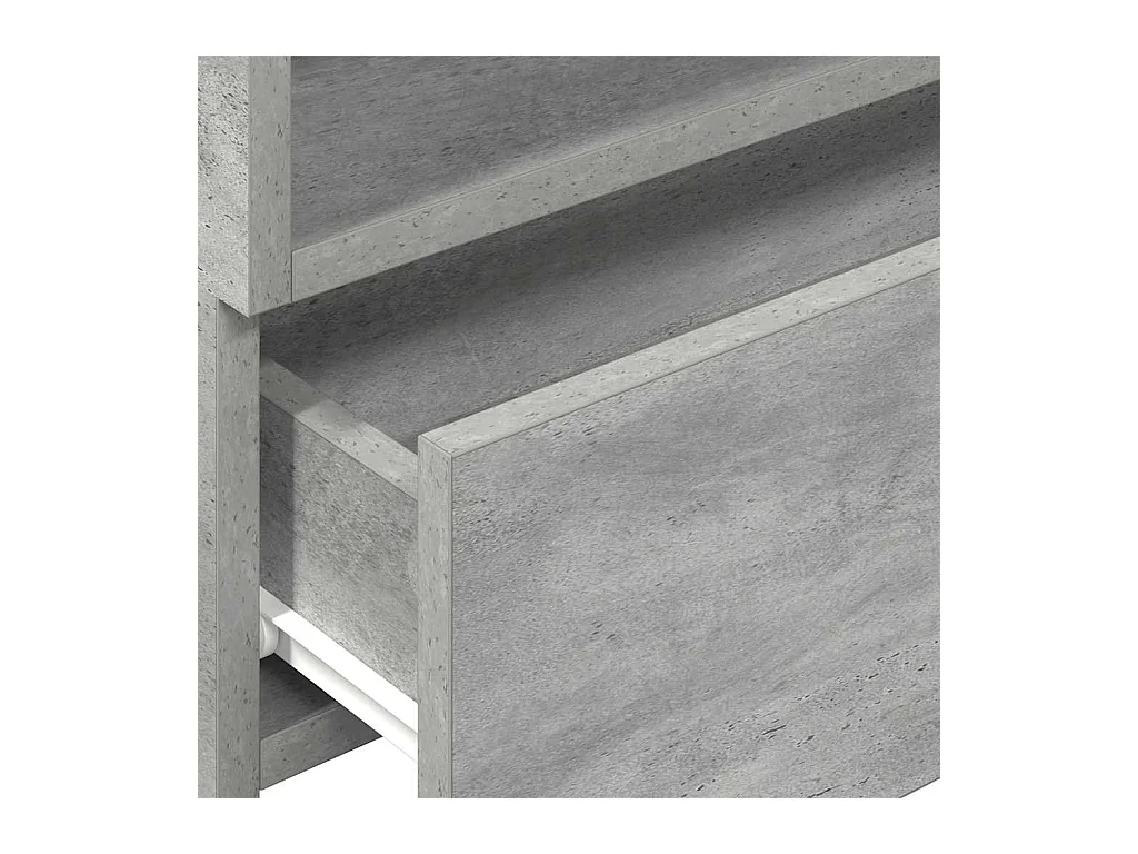 Mesa de cabeceira de parede 2 peças 45x26x28.5cm cinzento cimento