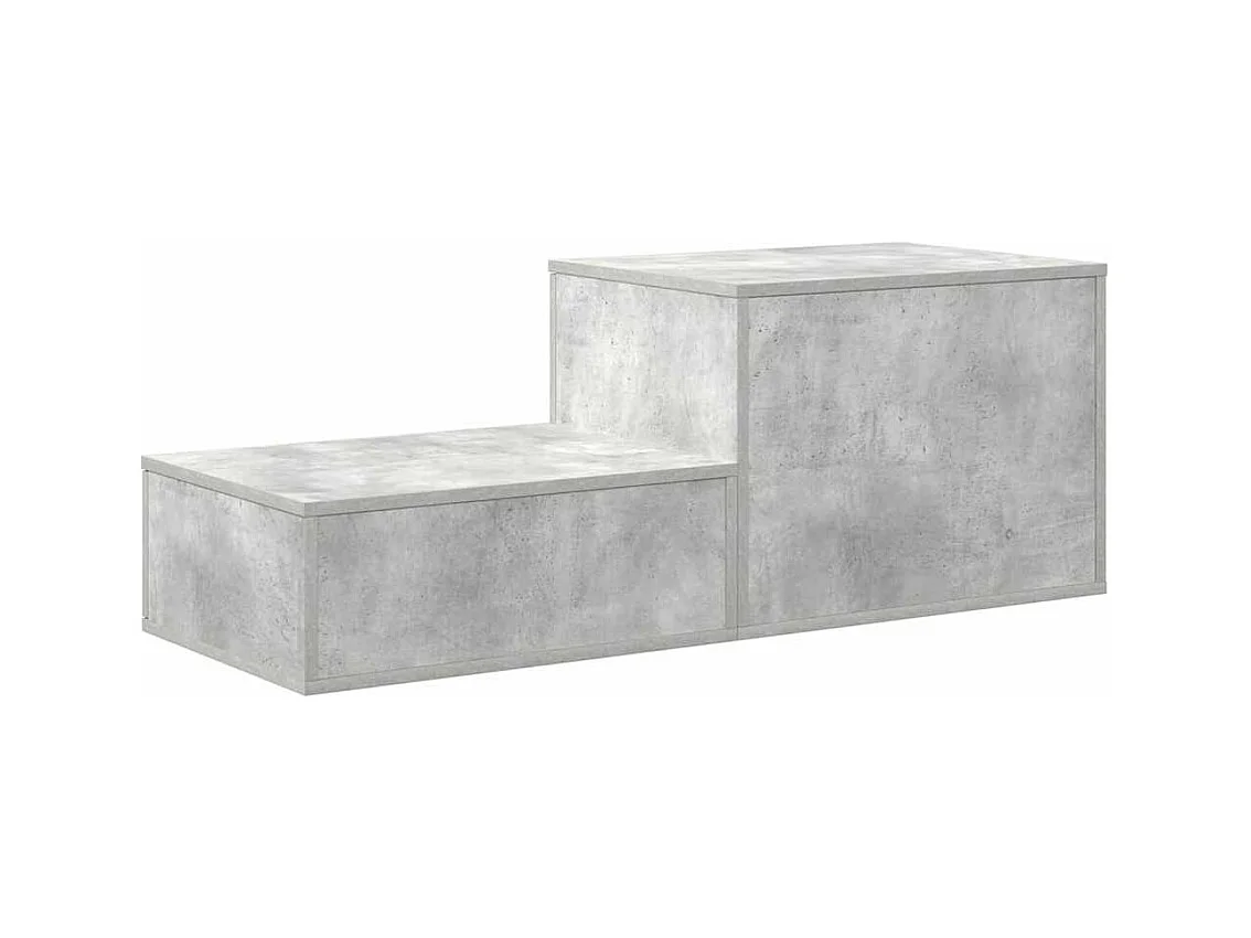 Mueble de almacenaje | Cabinete de Noche | Mesa auxiliar Gris hormigón 127x41x40 cm