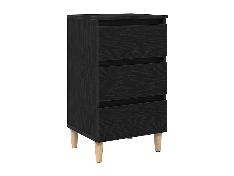 Mesita de Noche | Armario de Noche | Mesilla de noche con cajón Roble negro 40x35x69 cm