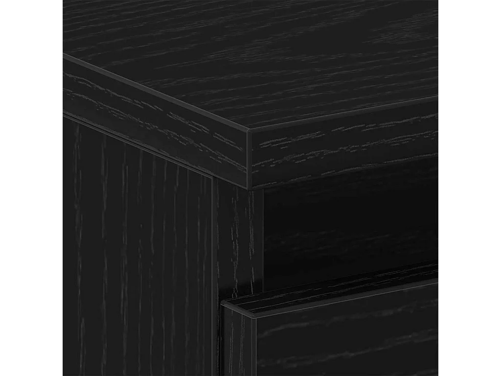 Mesita de Noche | Armario de Noche | Mesilla de noche con cajón Roble negro 40x35x69 cm