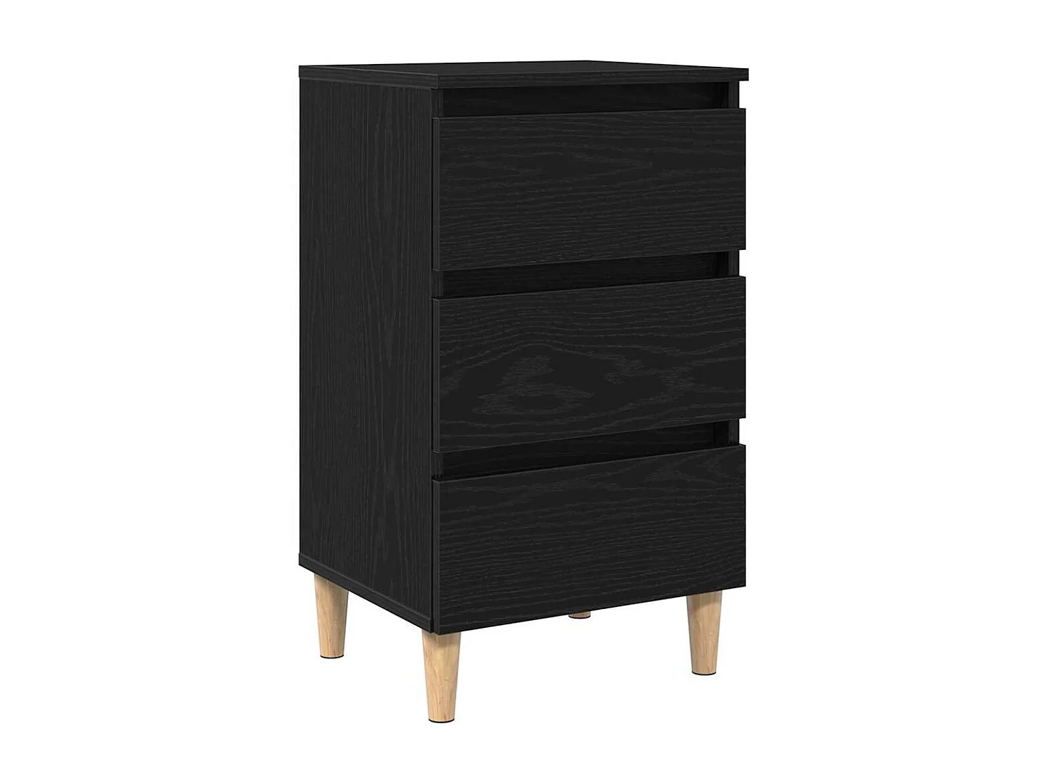 Nachttisch-Beistelltisch Schwarze Eiche 40 x 35 x 69 cm Holzwerkstoff SHL11330