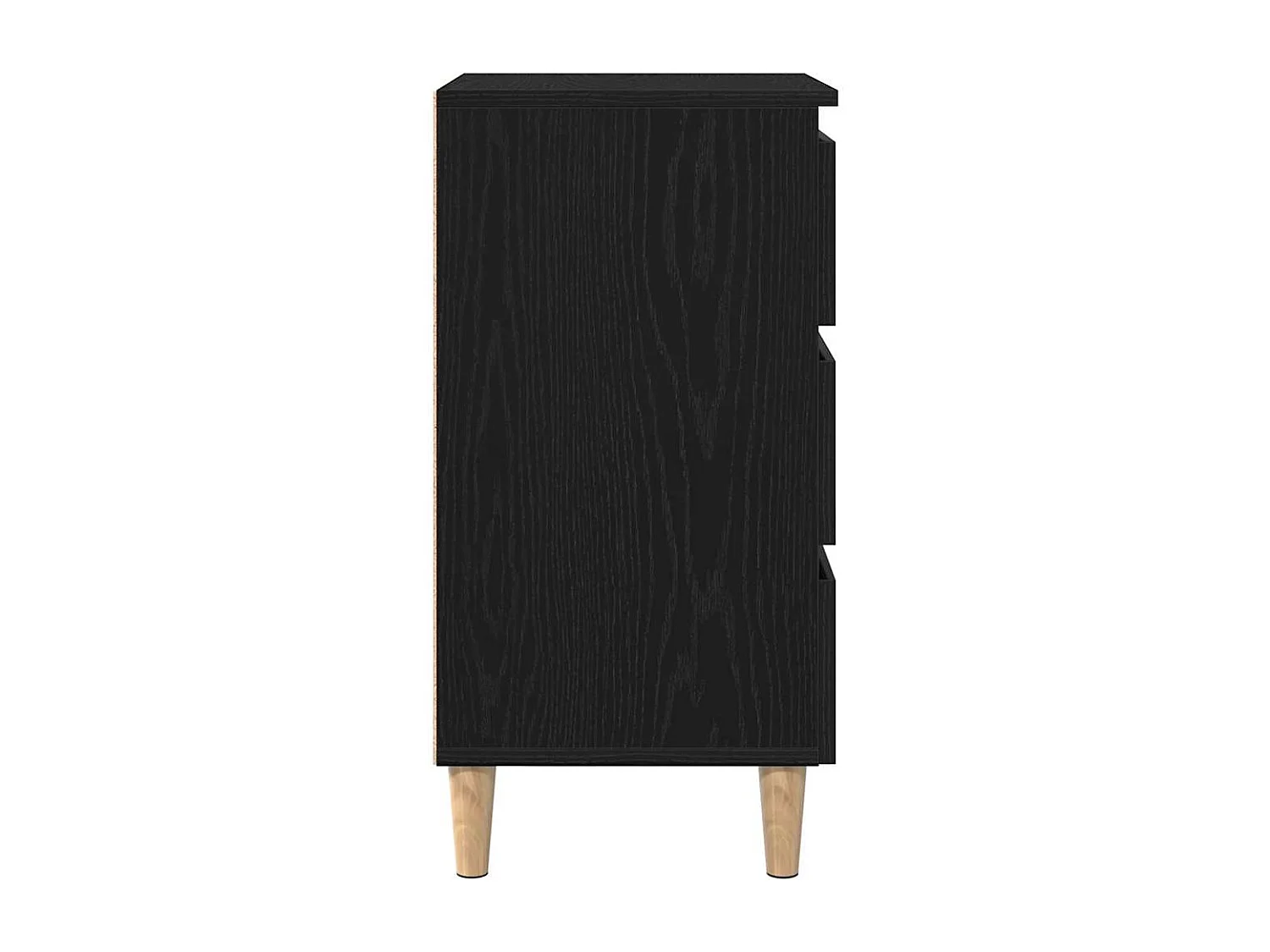 Nachttisch-Beistelltisch Schwarze Eiche 40 x 35 x 69 cm Holzwerkstoff SHL11330