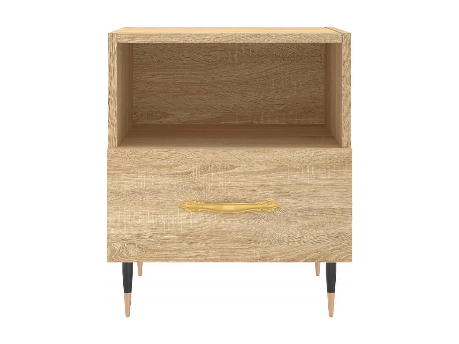 Mesita de noche | Mesilla de noche 2 uds. madera ingeniería roble Sonoma 40x35x47,5 cm