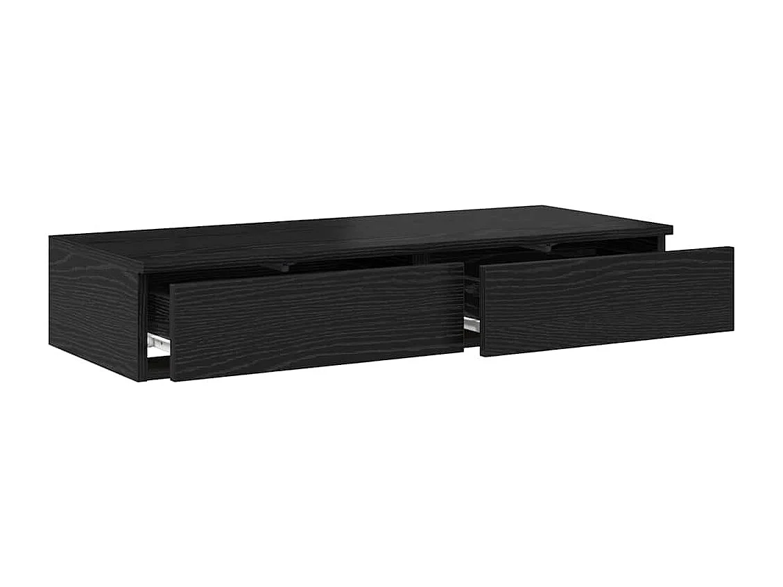 Cassetti per letto con cassetto Rovere Nero 75x36.5x16.5 cm SHL2520