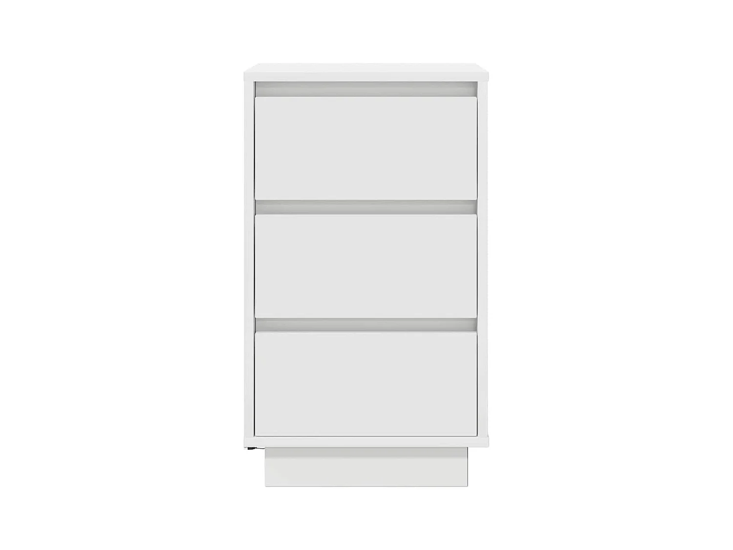 Table de chevet Étroite-Table d'appoint avec Éclairage LED blanc 38x34x65 cm