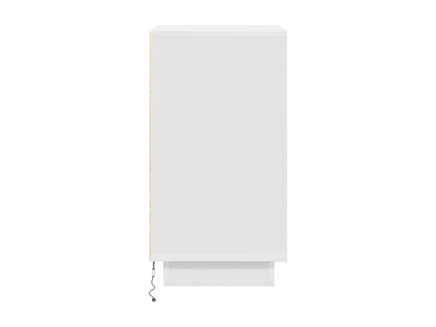 Table de chevet Étroite-Table d'appoint avec Éclairage LED blanc 38x34x65 cm