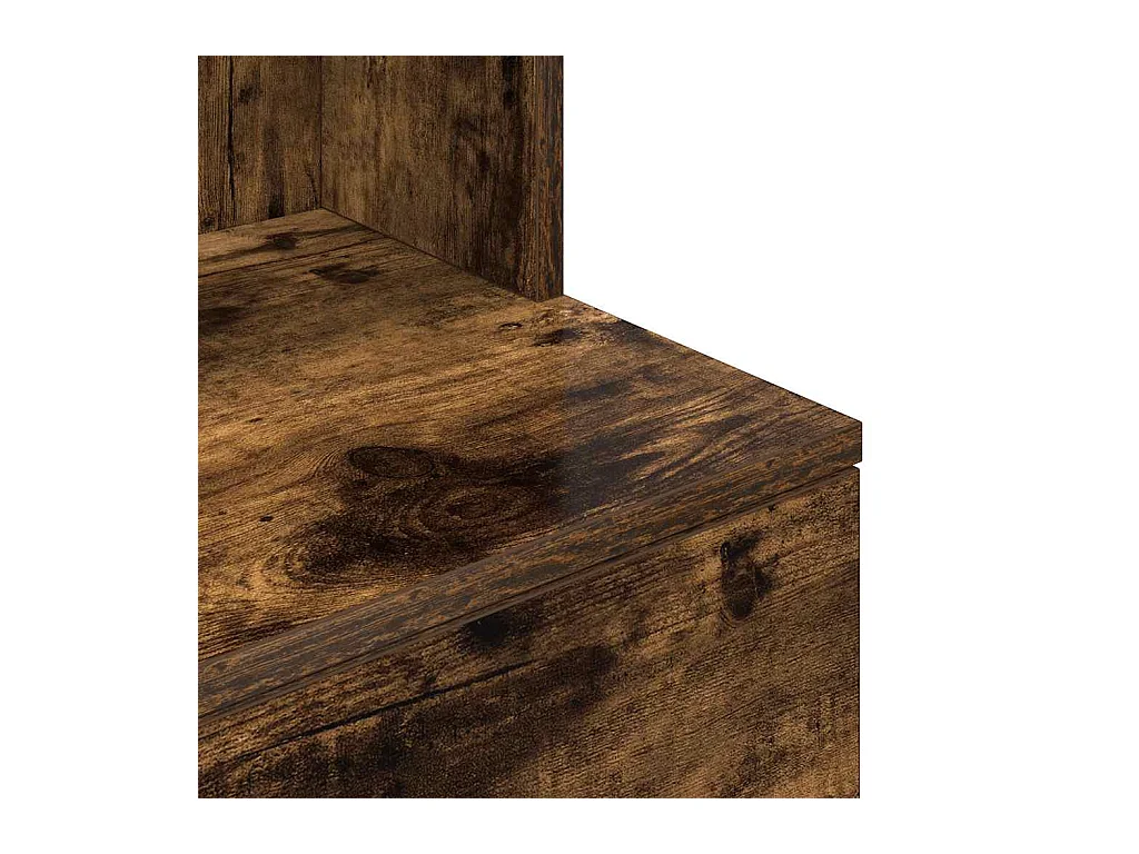 Table de chevet Étroite-Table d'appoint chêne fumé 39x35x125 cm bois d'ingénierie