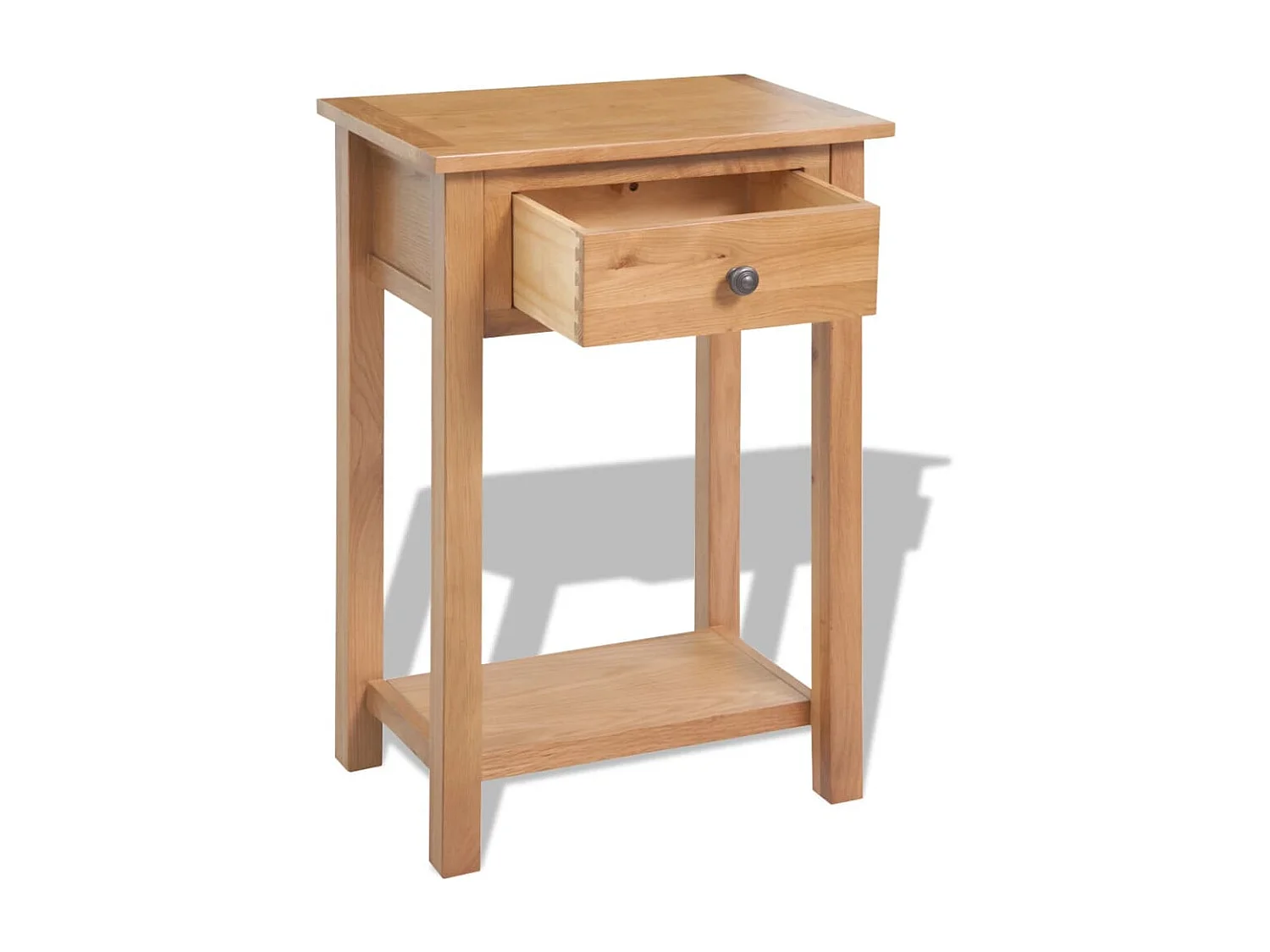 Nachttisch-Beistelltisch-Konsolentisch 50x32x75 cm Massivholz Eiche SHL45697