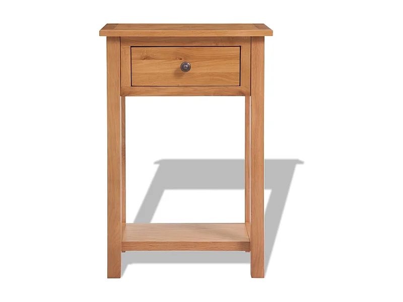 Nachttisch-Beistelltisch-Konsolentisch 50x32x75 cm Massivholz Eiche SHL45697