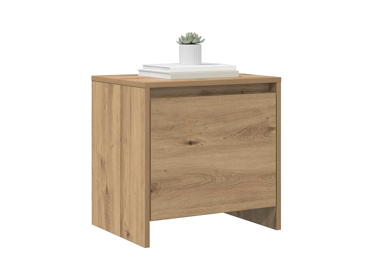 Mesita de Noche | Armario de Noche | Mesa auxiliar Roble artisan 45x34x44.5 cm