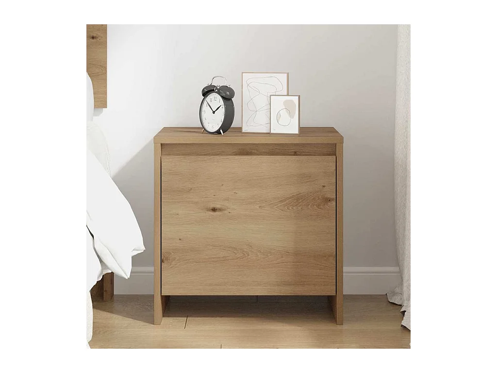 Mesita de Noche | Armario de Noche | Mesa auxiliar Roble artisan 45x34x44.5 cm