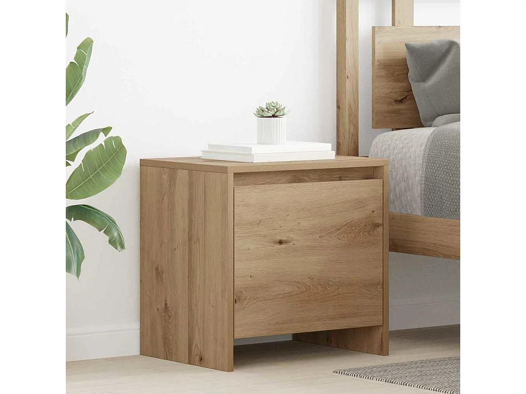 Nachttisch-Beistelltisch Artisan-Eiche 45 x 34 x 44,5 cm Holzwerkstoff SHL87859