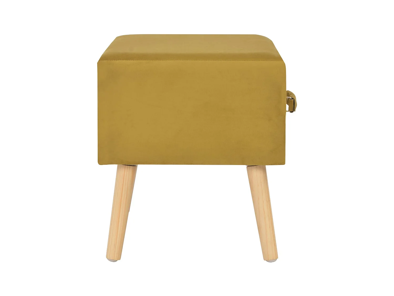 Mesitas de noche | Mesilla de noche 2 unidades 40x35x40 cm terciopelo mostaza
