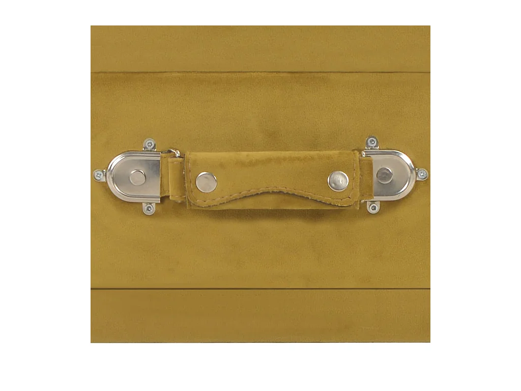 Mesitas de noche | Mesilla de noche 2 unidades 40x35x40 cm terciopelo mostaza