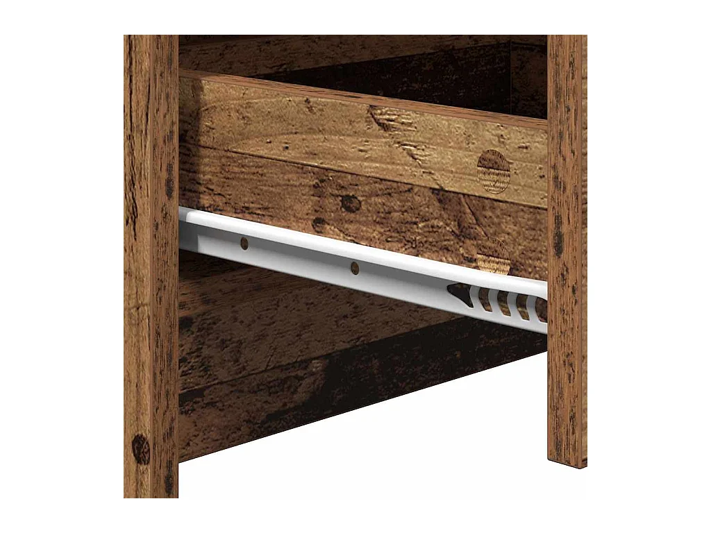 Mesita de Noche | Armario de Noche con cajón con Madera vieja 38x34x61 cm