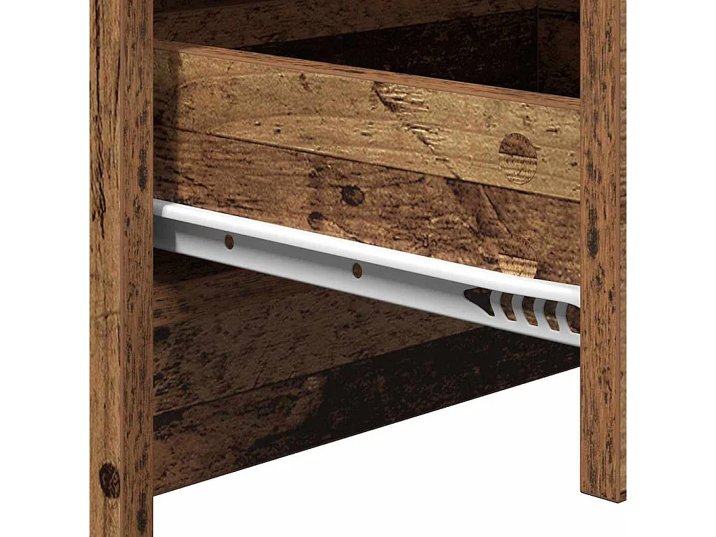 Mesita de Noche | Armario de Noche con cajón con Madera vieja 38x34x61 cm