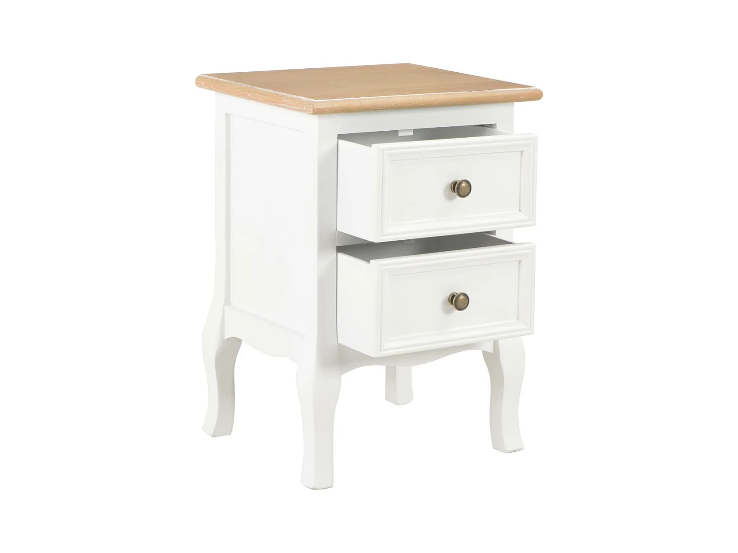 Mesitas de noche | Mesilla de noche 2 unidades MDF blanco 35x30x49 cm