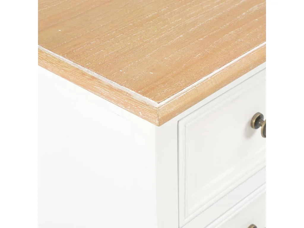 Mesitas de noche | Mesilla de noche 2 unidades MDF blanco 35x30x49 cm