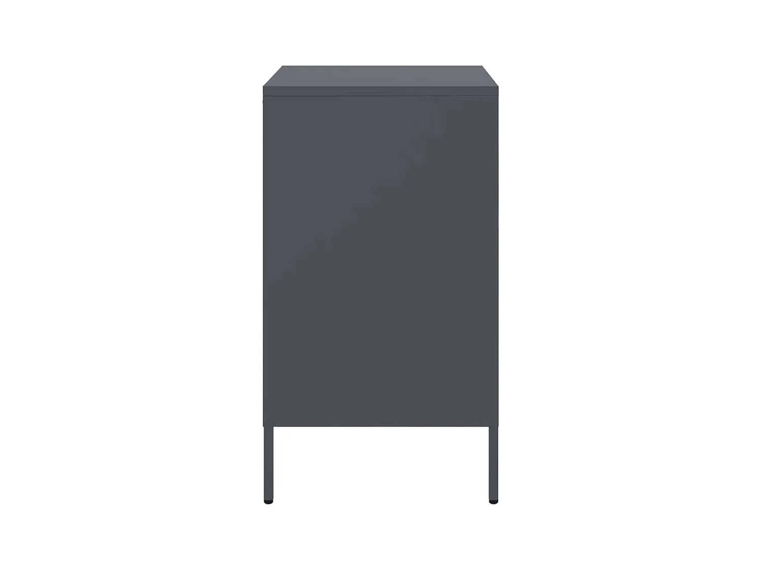 Table de chevet Étroite-Table d'appoint-Table de nuit anthracite 36x39x68 cm acier