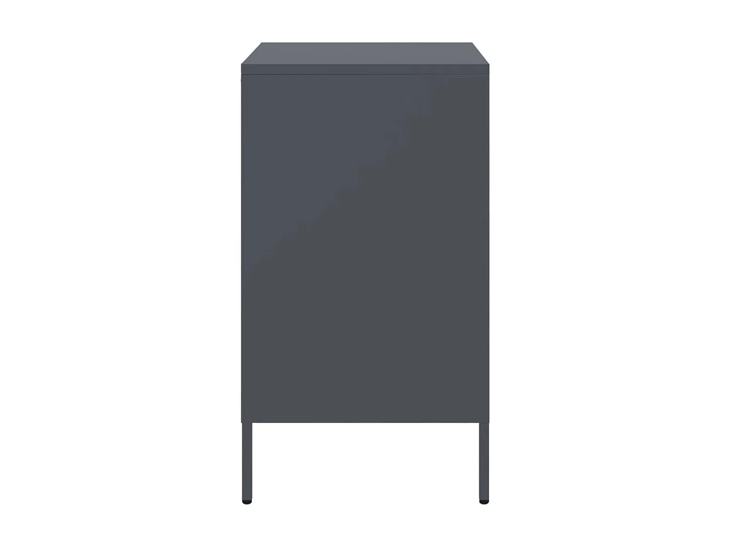 Nachttisch-Beistelltisch-Nachtschrank Anthrazit 36x39x68 cm Stahl SHL25356