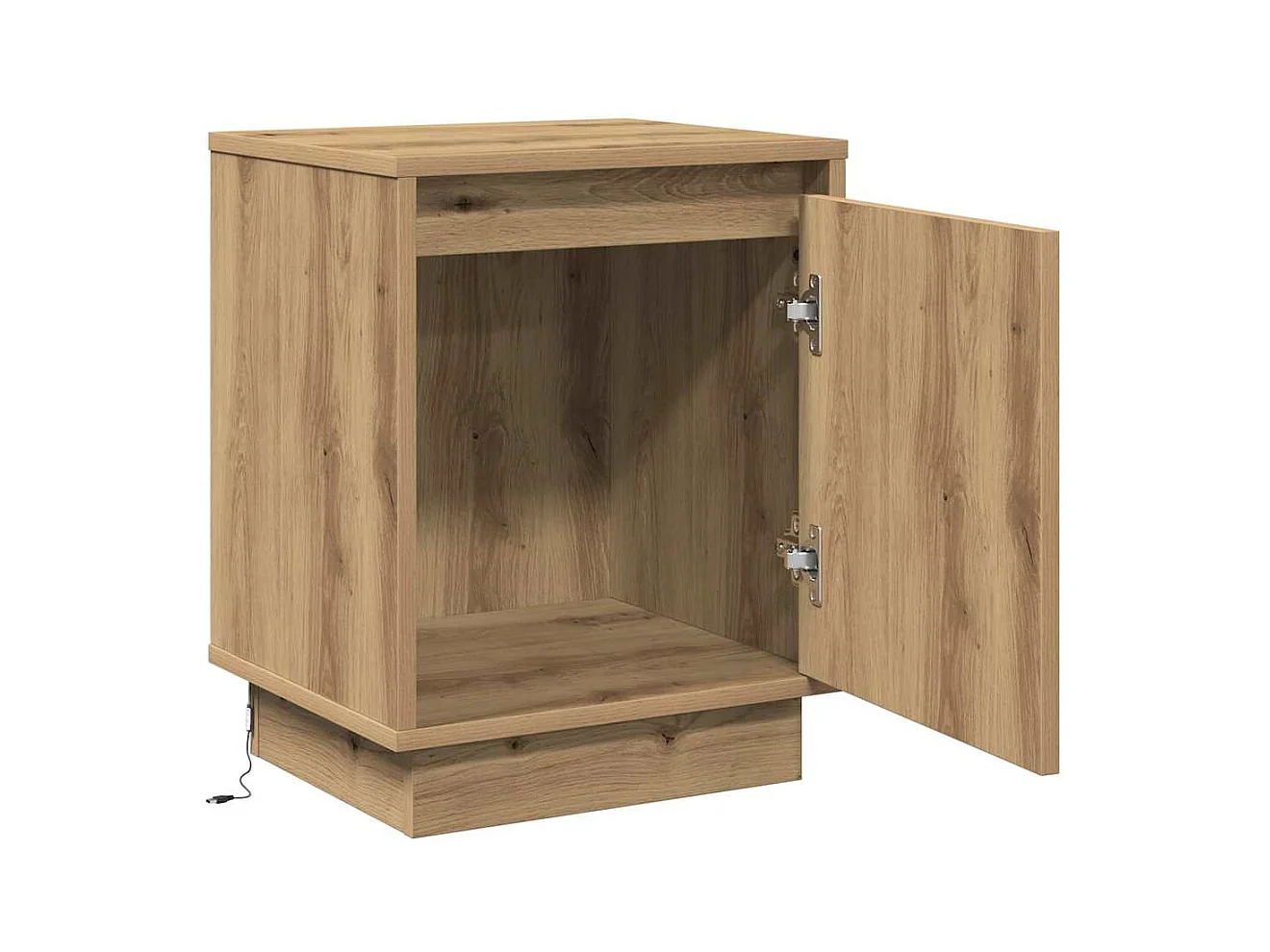 Mesita de Noche | Armario de Noche 2 uds Roble artisan 39x34.5x50 cm