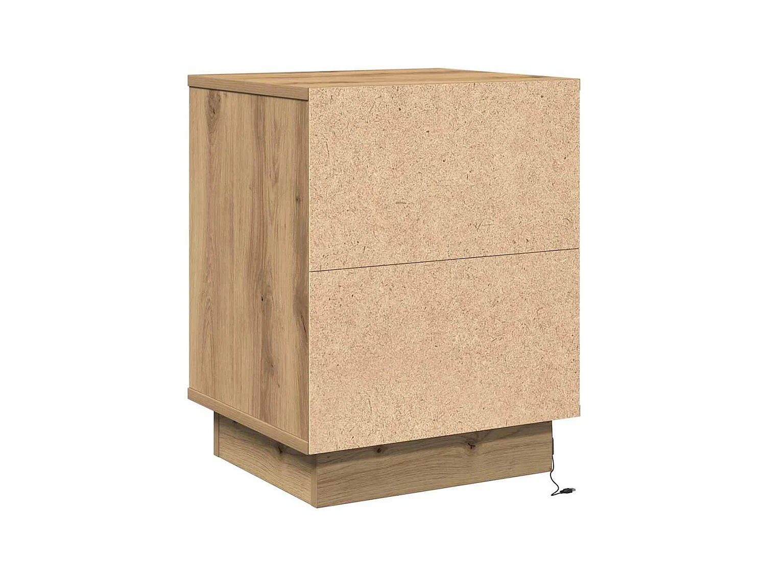 Mesita de Noche | Armario de Noche 2 uds Roble artisan 39x34.5x50 cm