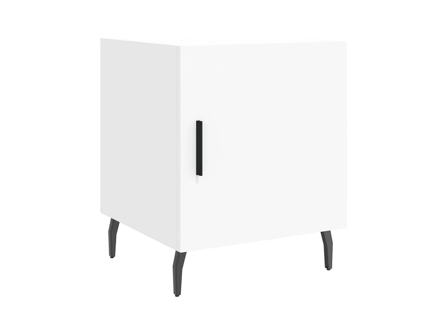 Lot de 2 Tables de chevet avec rangement blanc 40x40x50 cm bois d’ingénierie