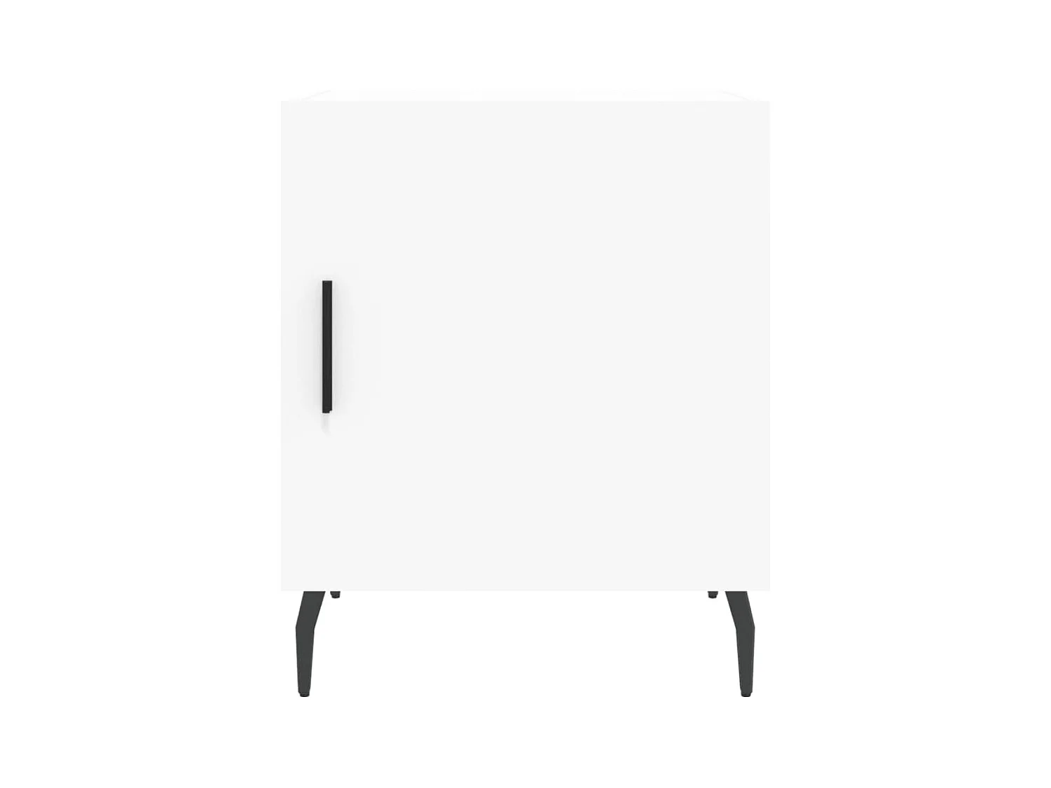 Lot de 2 Tables de chevet avec rangement blanc 40x40x50 cm bois d’ingénierie