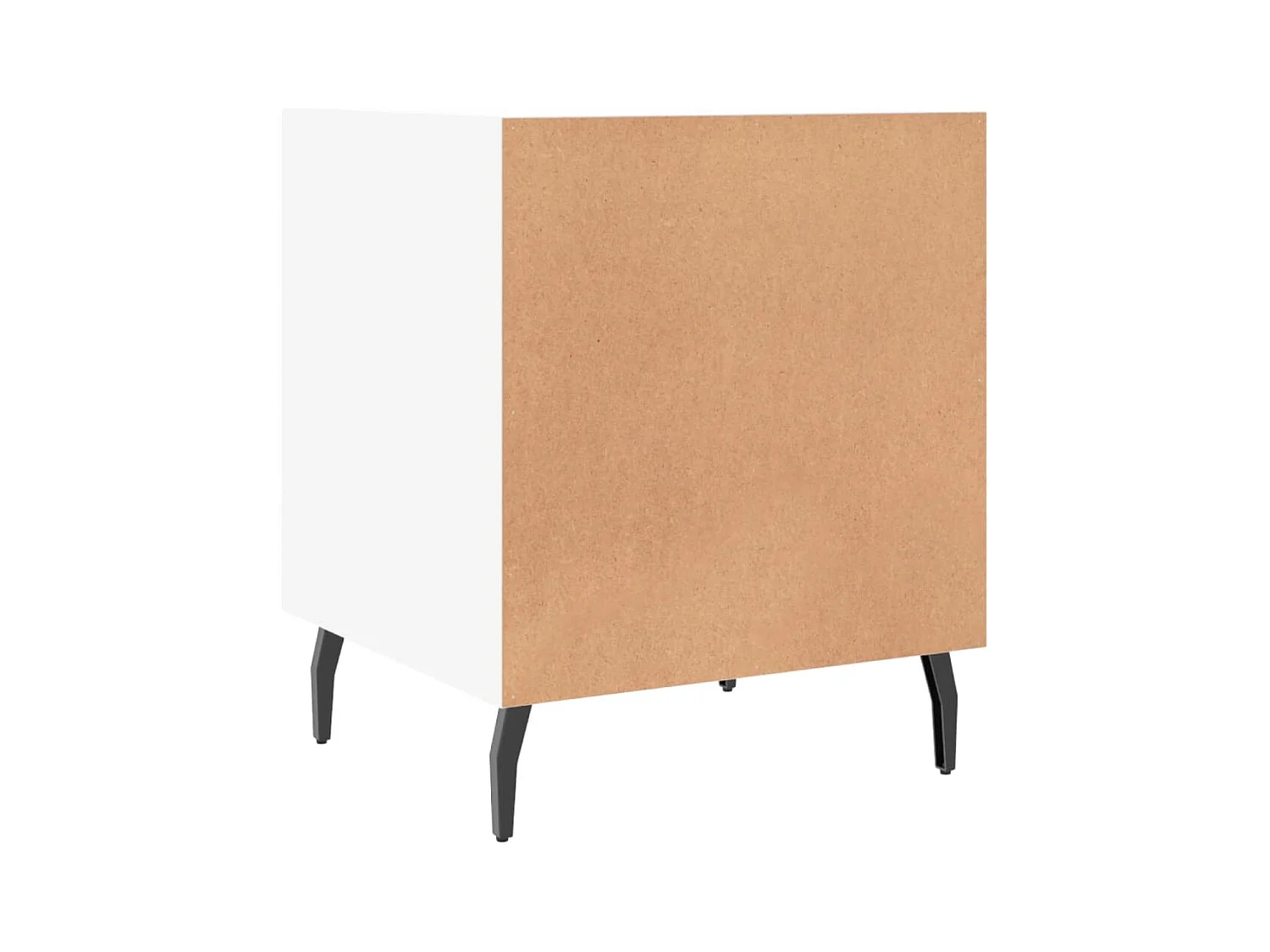Lot de 2 Tables de chevet avec rangement blanc 40x40x50 cm bois d’ingénierie