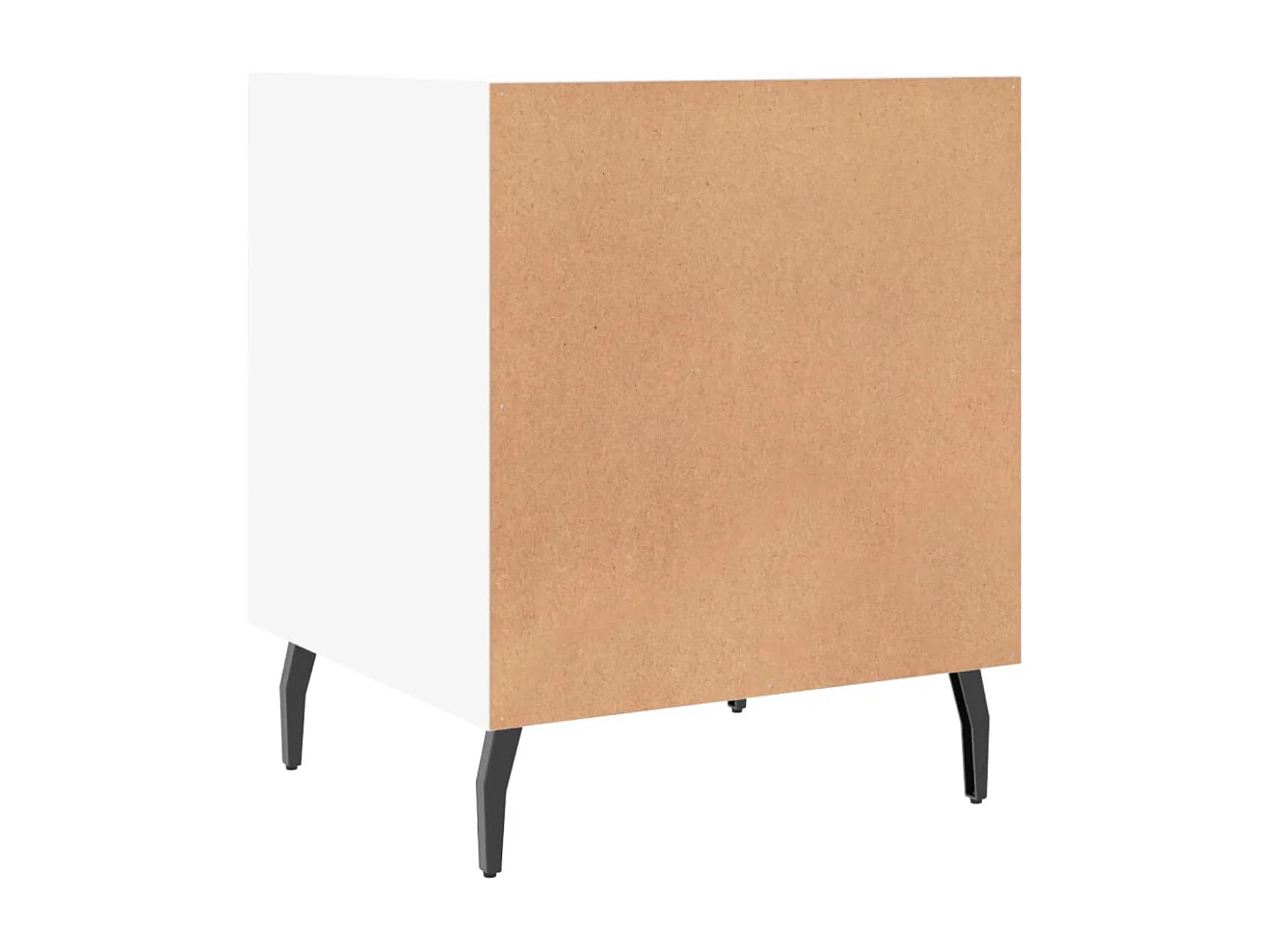 Nachttisch 2er Set-Beistelltisch-Nachttischkommode Weiß 40x40x50 cm Holzwerkstoff SHL30716