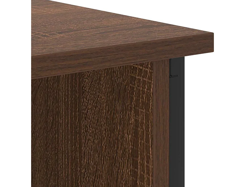 Nachttisch-Beistelltisch Braun Eichen-Optik 38 x 31 x 61 cm Holzwerkstoff SHL69364