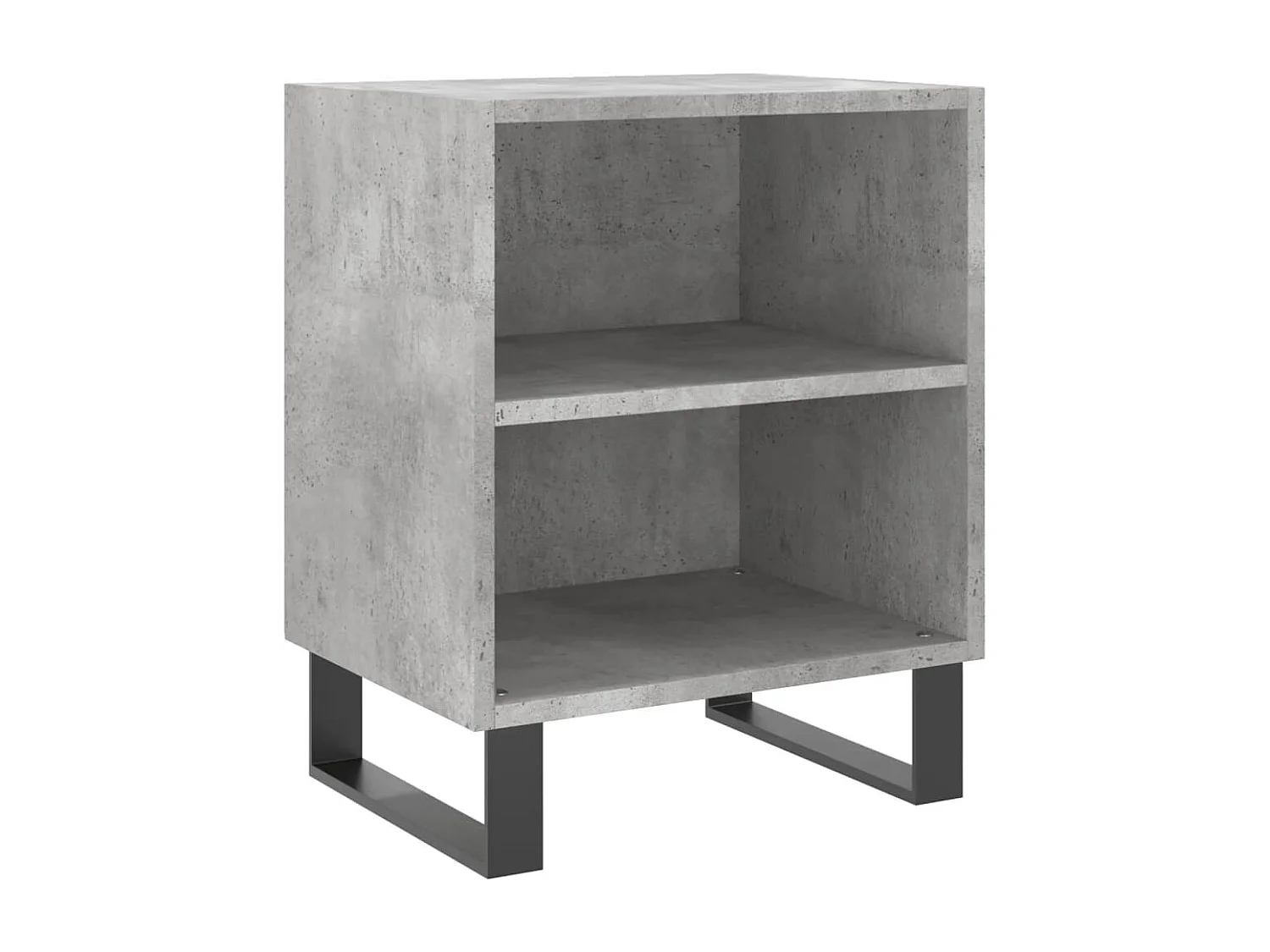 Nachttisch 2er Set-Beistelltisch-Nachttischkommode Betongrau 40x30x50 cm Holzwerkstoff SHL79666