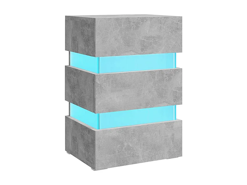 LED-Nachttisch Betongrau 45x35x67 cm Holzwerkstoff SHL81334